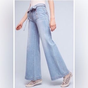 Anthropologie Pilcro Flare Jeans w/Tie Sz 28
